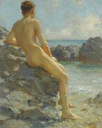Henry Scott Tuke The Bather France oil painting artist